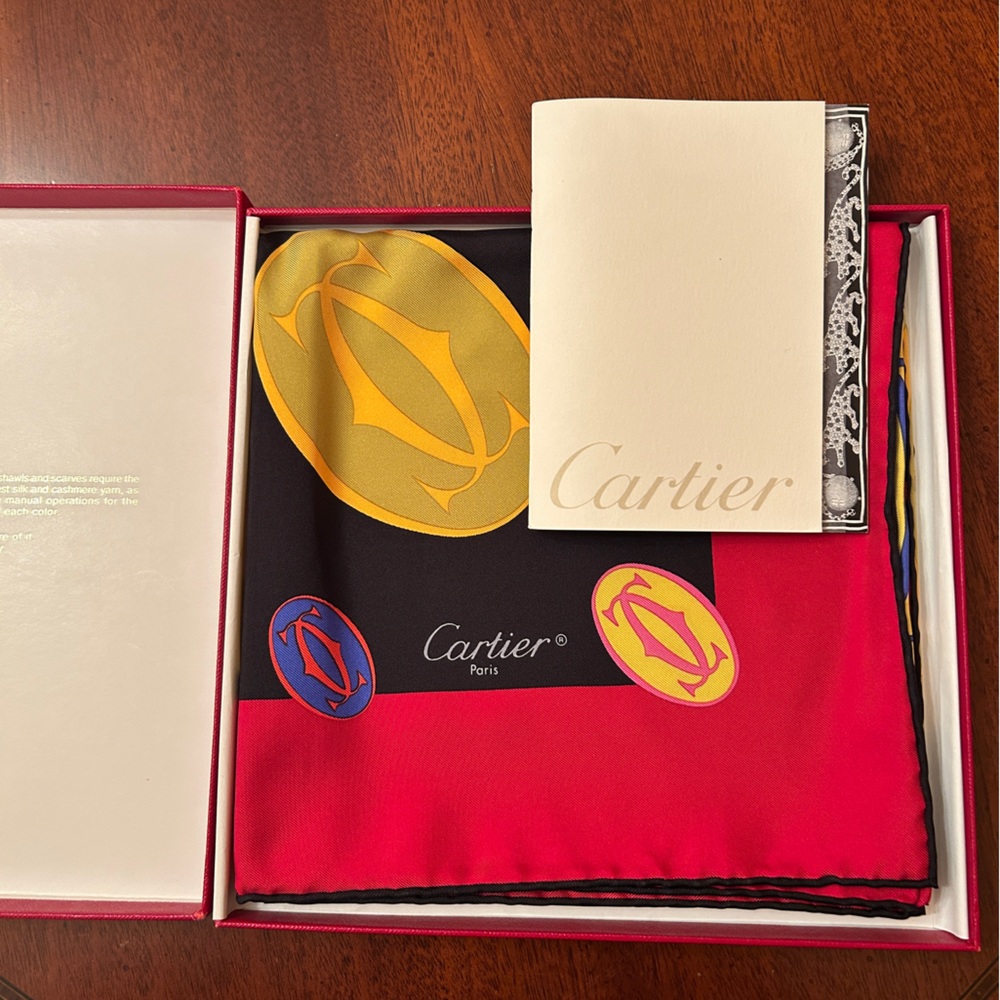 Cartier Silk Scarf. New without tags.